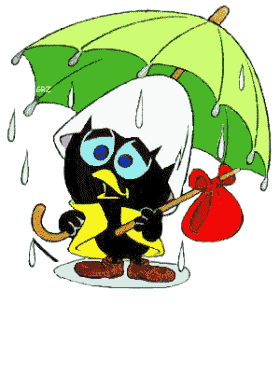 Gif animé Caliméro pluie